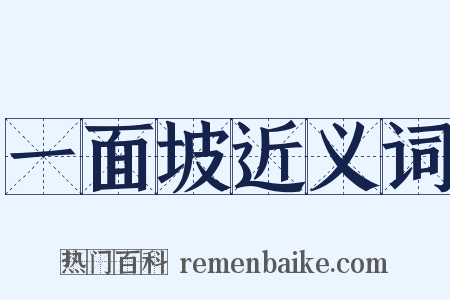 一面坡近义词是什么意思的图片